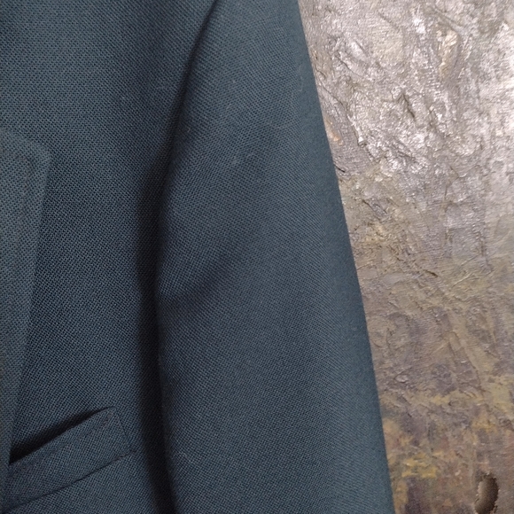 Men's Classic vintage Green Wool gabardine blazer 46 regular Lacrosse - Picture 4 of 14